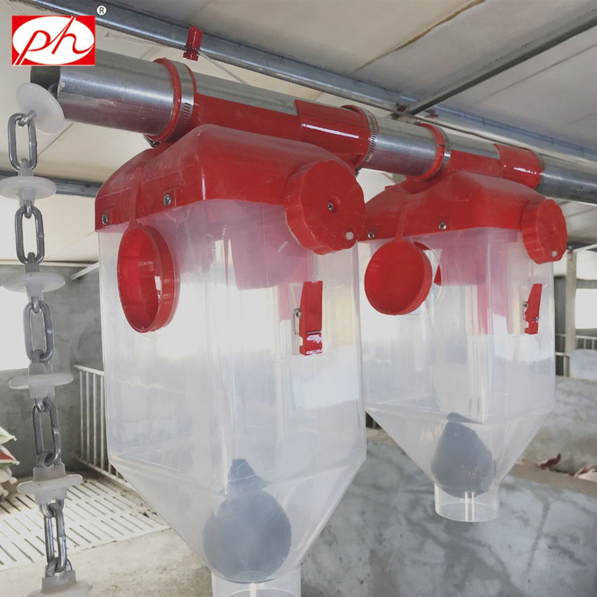 Pig drop feeder automatic feeding system